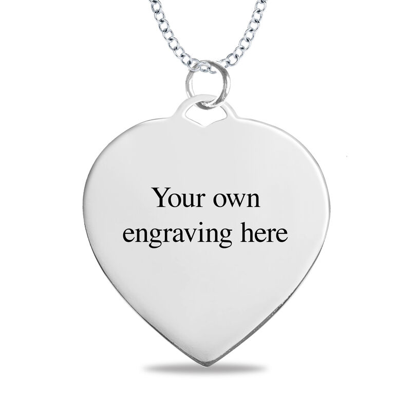 Medium Heart Photo Pendant in Sterling Silver image number null
