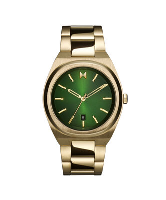 Men's MVMT Odyssey II Gold IP Green Dial Bracelet 40mm Watch 28000355-D