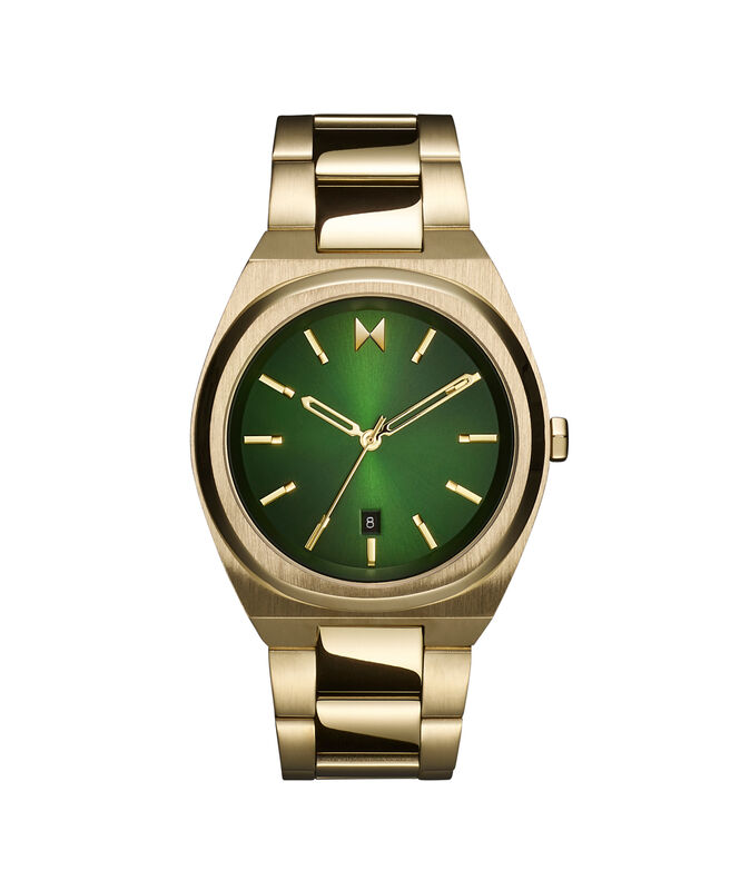 Men's MVMT Odyssey II Gold IP Green Dial Bracelet 40mm Watch 28000355-D image number null