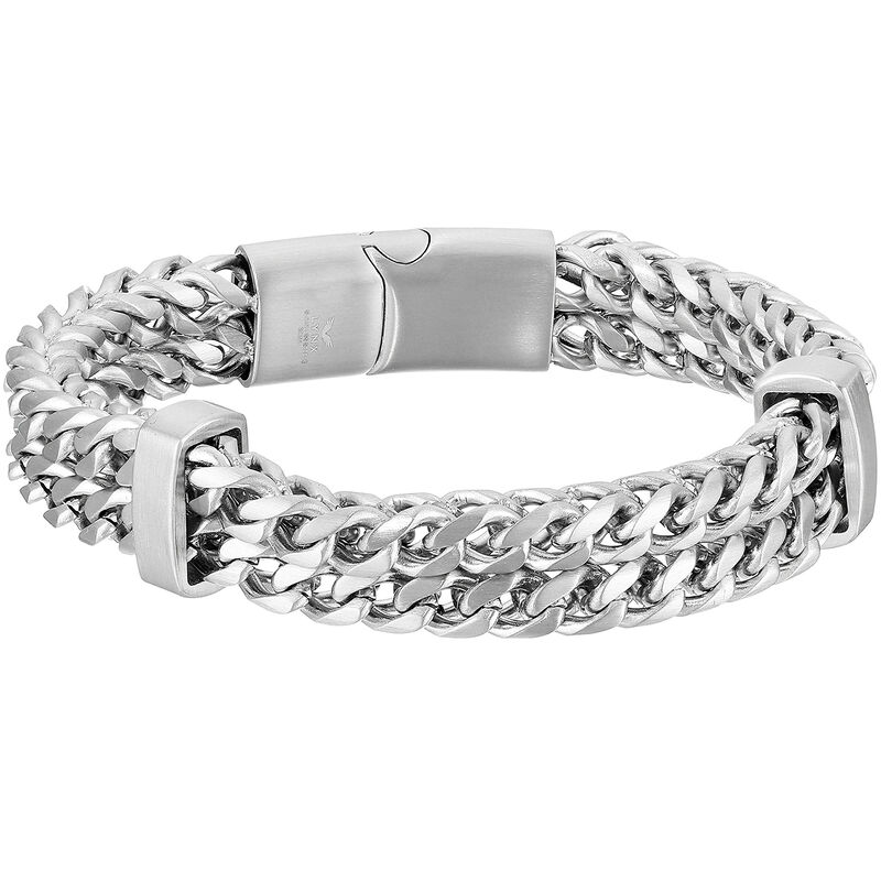 Men's Stainless Steel Double Layer Foxtail Bracelet image number null
