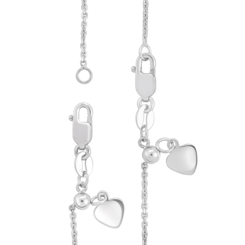 Adjustable 22" Cable Chain 0.9mm in Sterling Silver image number null