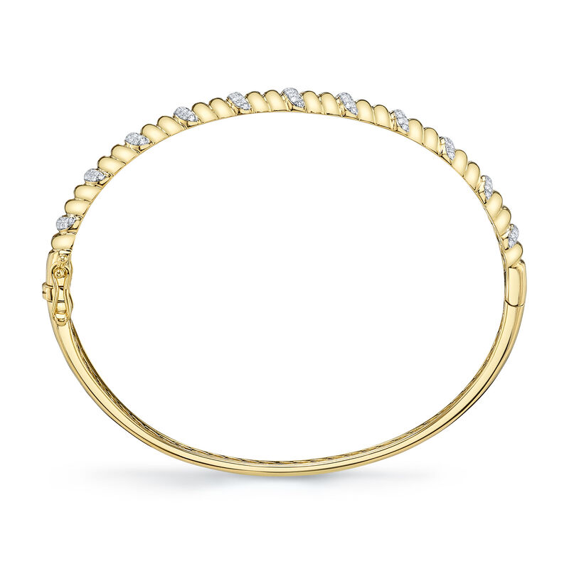 Shy Creation Diamond 1/3ctw. Bangle Bracelet in 14k Yellow Gold image number null