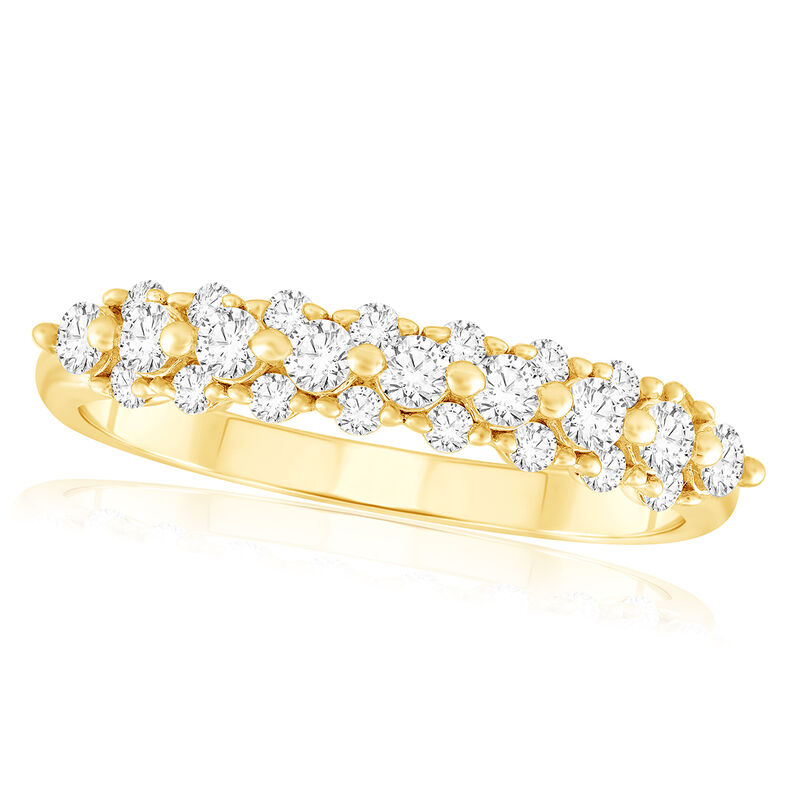 Diamond 1/2ctw. & 14k Yellow Gold Anniversary Ring image number null