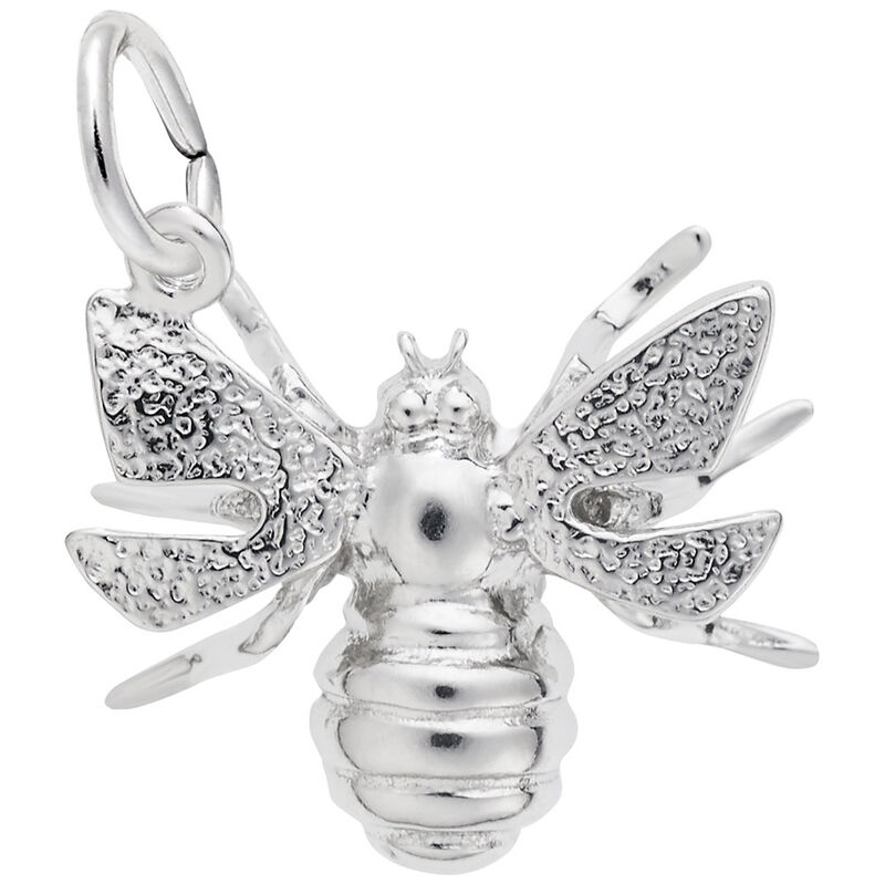 Bee Charm in 14k White Gold image number null