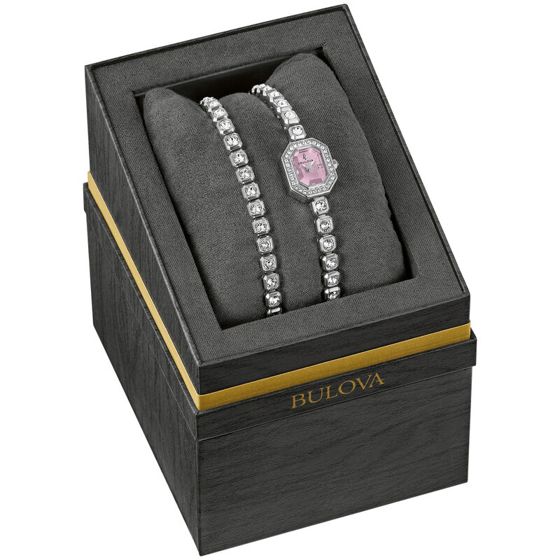 Bulova Pink Mother-of-Pearl Dial Watch 96X168 image number null