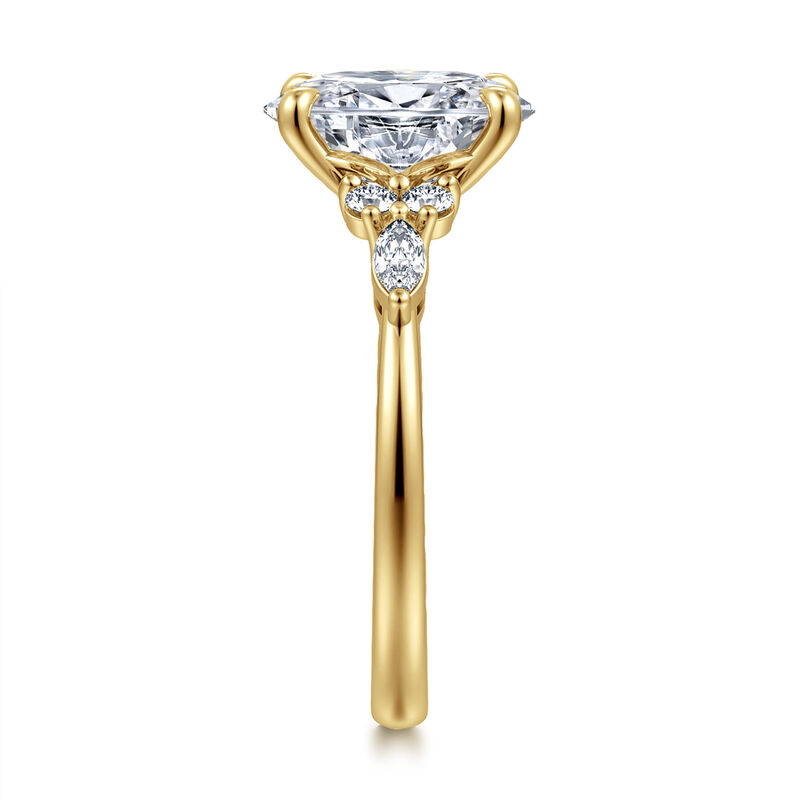 Gabriel & Co. "Avah" Marquise and Round Accent 14k Yellow Gold Diamond Ring Setting ER16125O8Y44JJ image number null