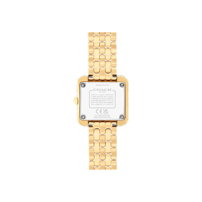 Coach Ladies Cass Gold Dial Yellow Stainless Steel 24mm Watch 14504559 image number null