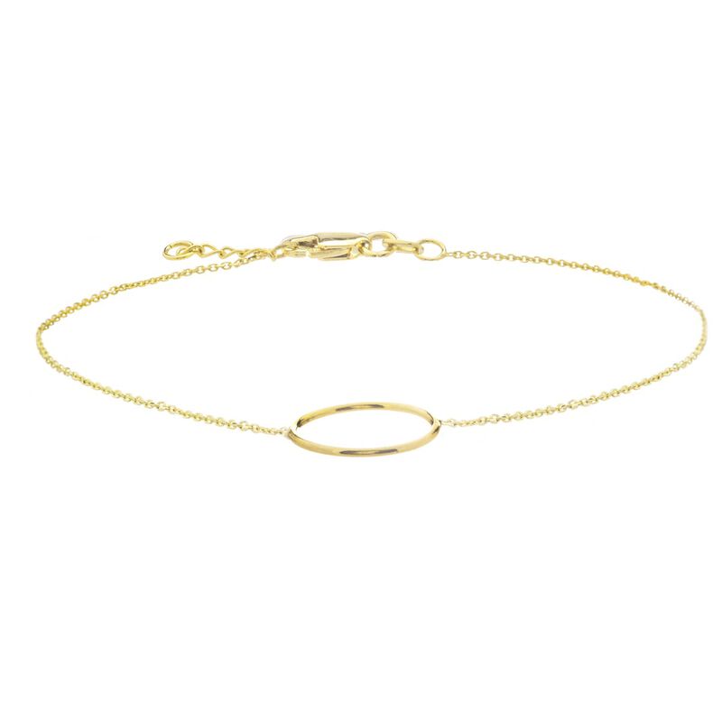 Circle Wire Adjustable Bracelet in 14k Yellow Gold image number null