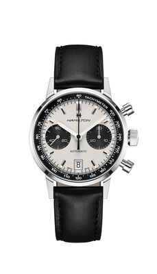 Hamilton Men's Black White Intra-Matic Automatic Chrono 40mm Watch H38416711