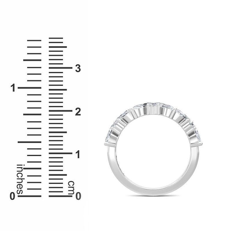 Lab Grown Diamond 2ctw. Marquise & 14k White Gold Anniversary Ring image number null