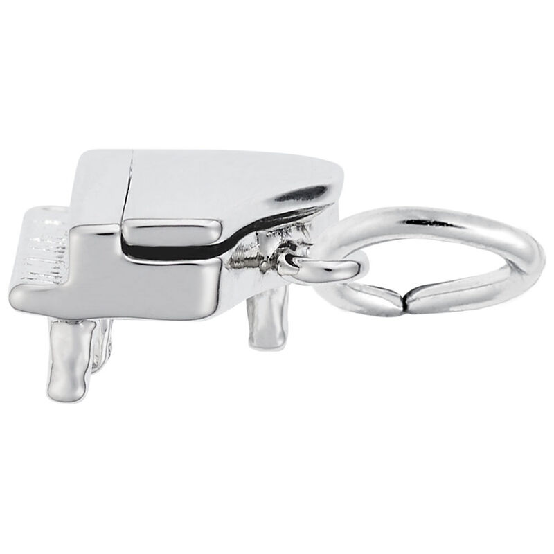 Piano Charm in 14K White Gold image number null