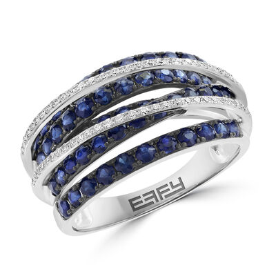 EFFY Sapphire & Diamond Band in 14k White Gold