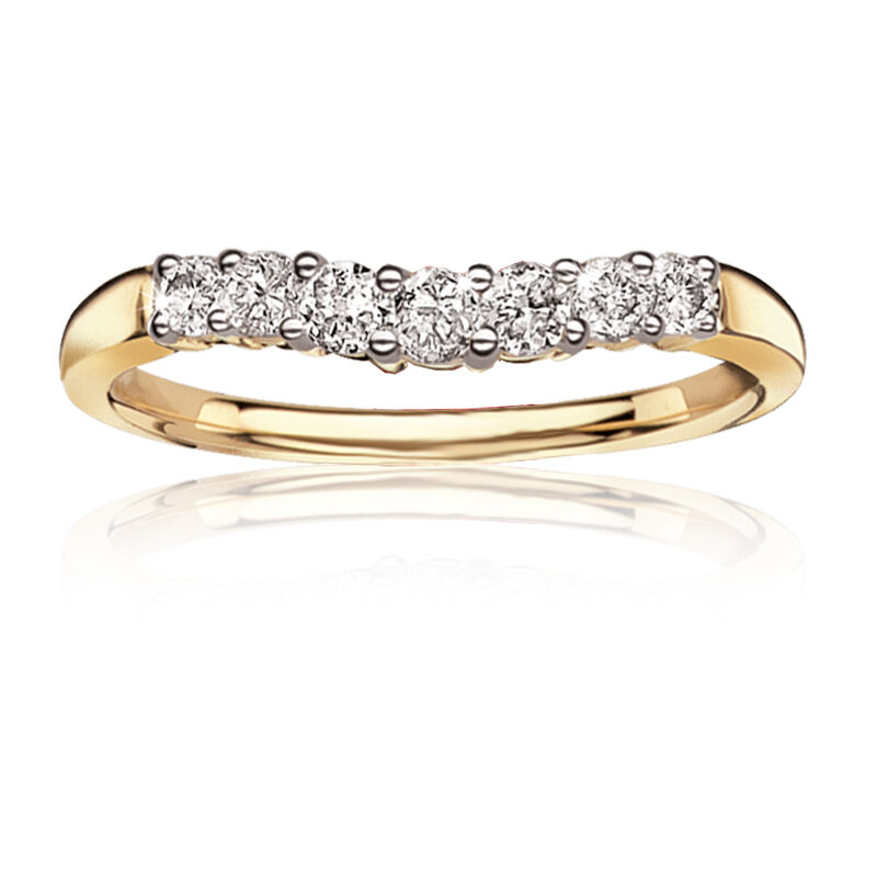 Diamond 1/3ct. t.w. Brilliant-Cut Anniversary Band in 14k Yellow Gold image number null