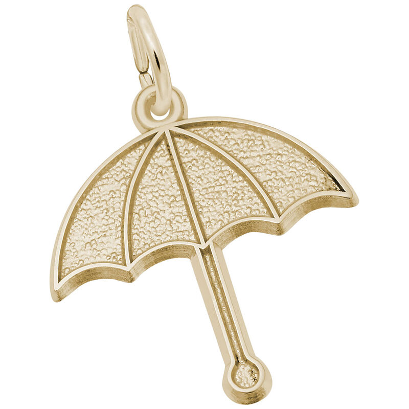 Umbrella Charm in Gold Plated Sterling Silver image number null