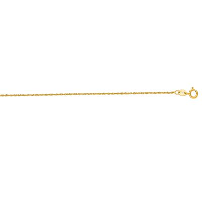 Singapore Chain 18" in 14k Yellow Gold (1mm)