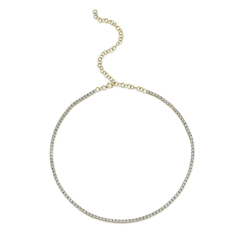 Shy Creation Diamond 1ctw. Tennis Necklace in 14k Yellow Gold image number null