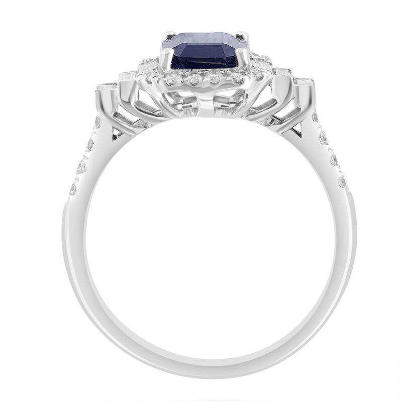EFFY Sapphire & Diamond Ring in 14k White Gold image number null