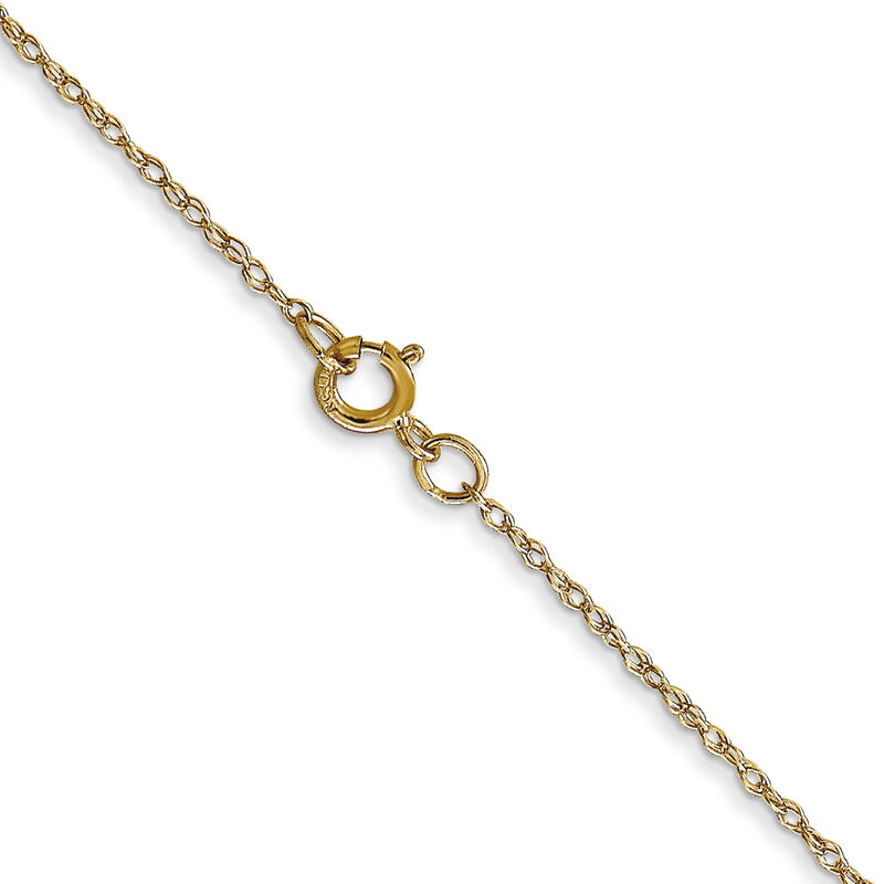 Small Block I Initial Necklace in 14k Yellow Gold image number null