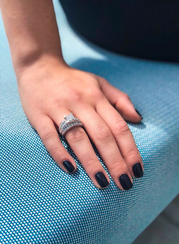 Emma. Diamond 2+ct. Princess Quad-Set Diamond Engagement Ring in 14k White Gold image number null