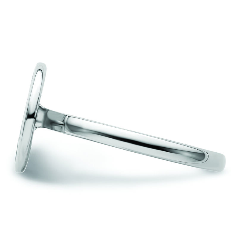 Stackable Red Enamel Heart Ring in Sterling Silver image number null