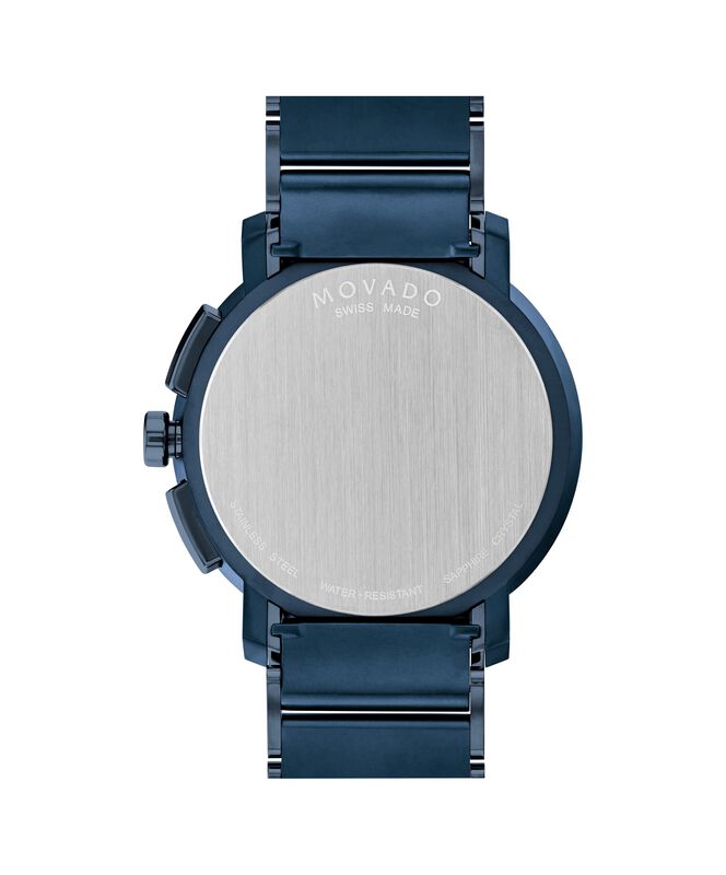 Movado Men's Strato Chronograph Blue-Tone Watch 0607555 image number null