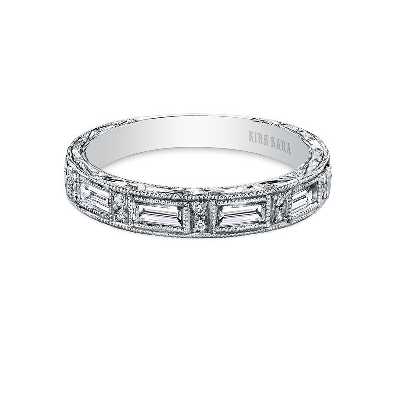 Art Deco Baguette Diamond Band in 18k White Gold SS6685D-B image number null