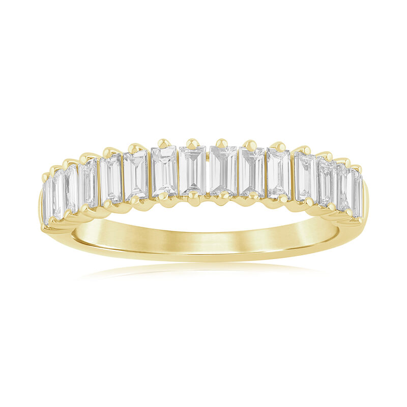 Diamond Baguette 3/4ctw. & 14k Yellow Gold Anniversary Ring image number null