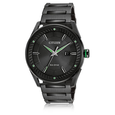 Citizen Men's Drive Black Ion-Plated Bracelet Watch BM6985-55E