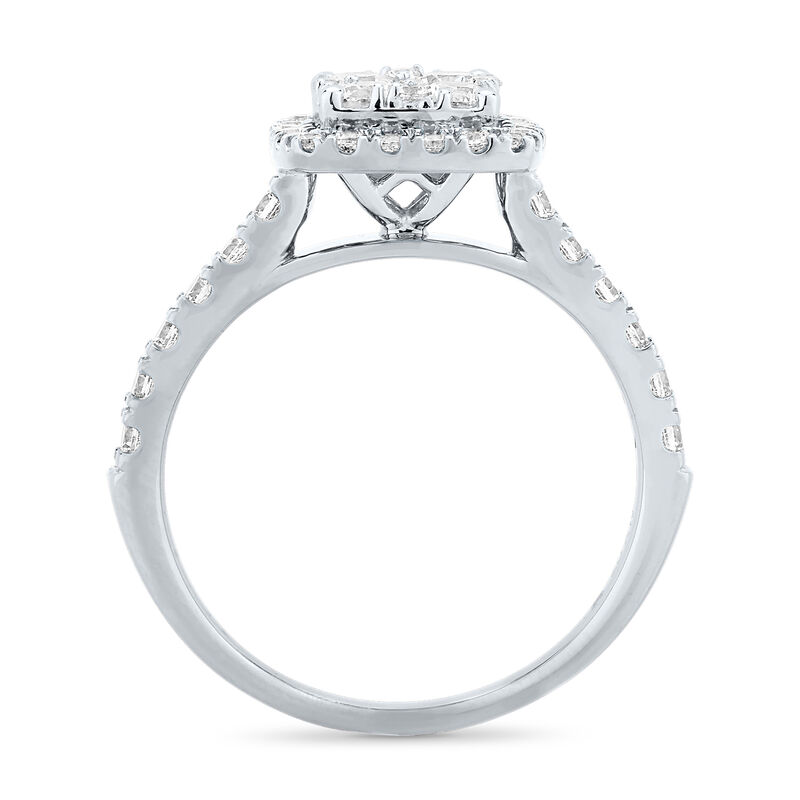 Indigo. Diamond 1ctw. Composite Engagement Ring in 10k White Gold image number null