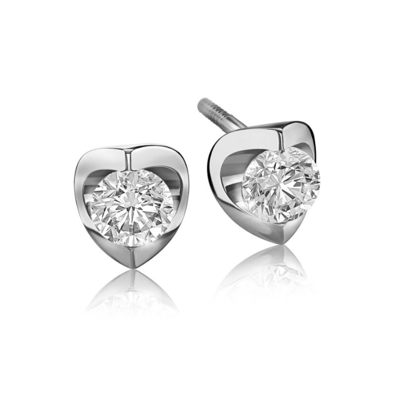 Canadian Diamond ¼ctw. Diamond Solitaire Earrings in 14k White Gold image number null