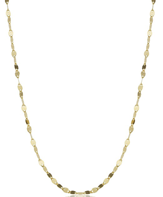 Mirror Flat Link 18" Chain in 10k Yellow Gold
