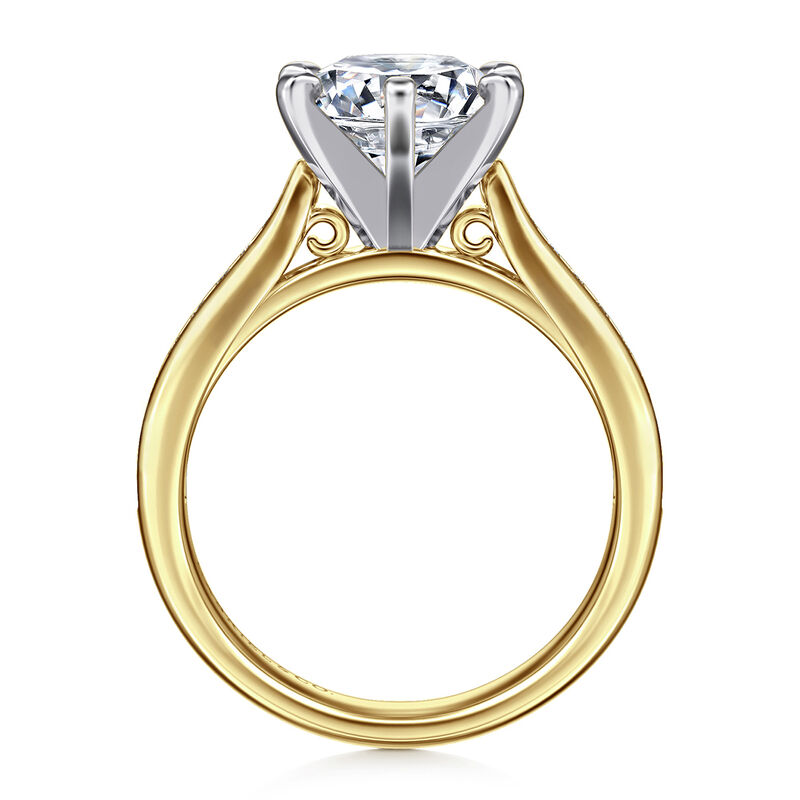 Gabriel & Co. "Danielle" 14k Yellow Gold Diamond Channel Round Setting image number null