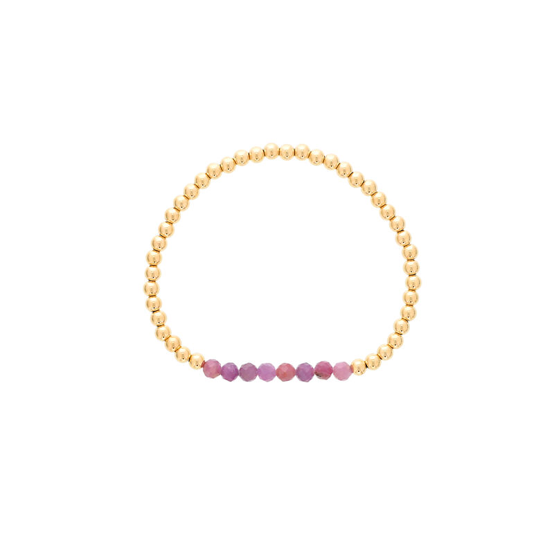 Gold-Filled & Ruby Beaded Bracelet image number null