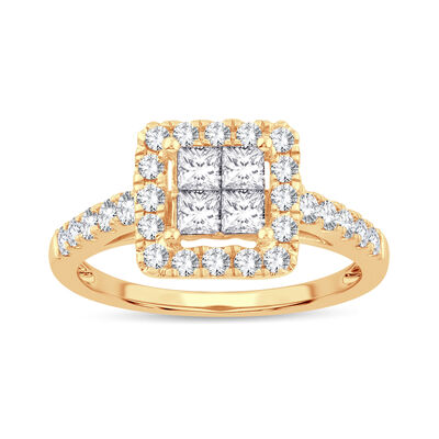 Julianna. Princess-Cut 1ctw. Engagement Ring in 14k Yellow Gold