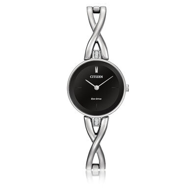 Citizen® Ladies Eco-Drive Stainless Steel Bangle Bracelet Watch 23mm EX1420-50E