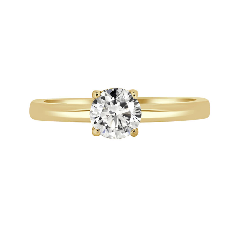Brilliant-Cut 1ct. Hidden Halo Lab Grown EF VS Diamond Engagement Ring Setting in 14k Yellow Gold image number null