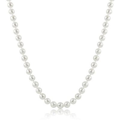 Akoya 7-7.5mm Pearl Strand 18" with 14k White Gold Clasp