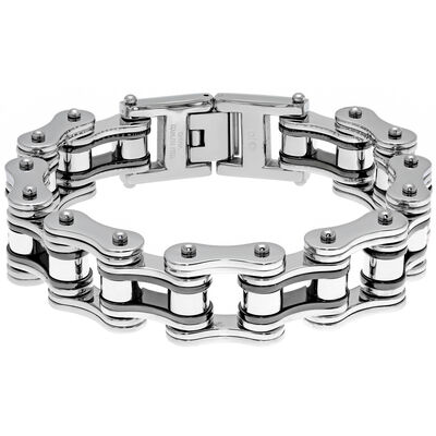 Men's Stainless Steel Motorcycle Chain Bracelet