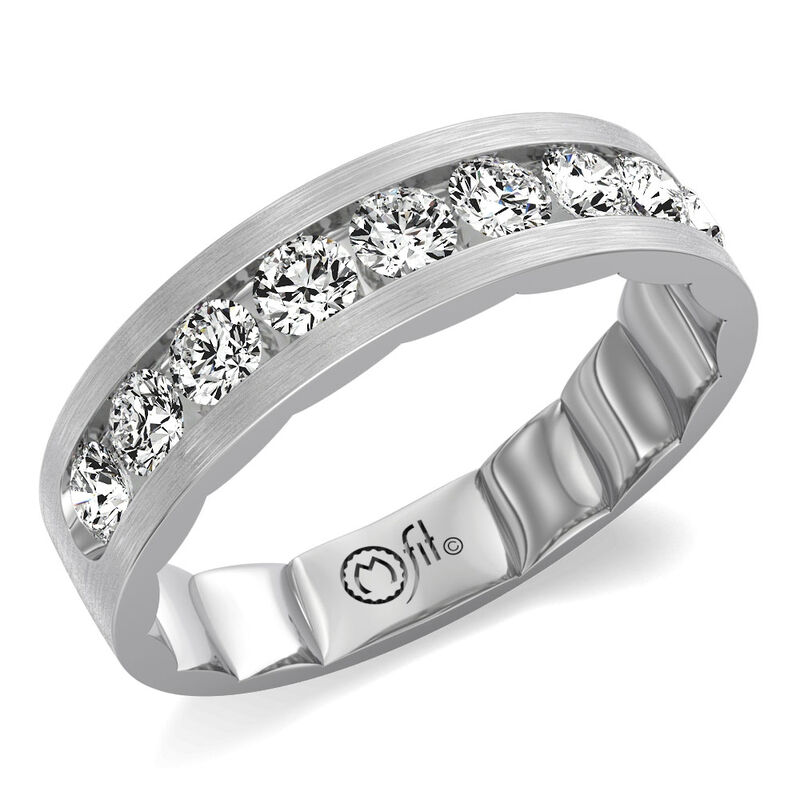 Men's MFIT 9-Stone 1.50ctw. Diamond Band in 10k White Gold image number null