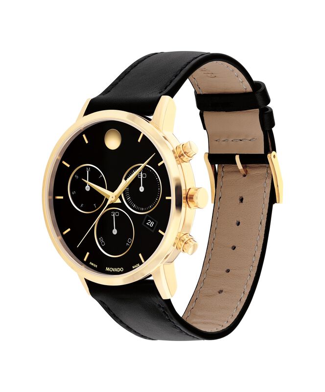 Movado Men's Yellow Gold Stainless Steel Museum Classic Chronograph Watch 0607779 image number null