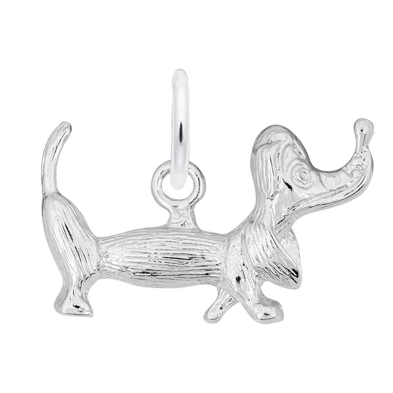 Dachshund Dog Charm in Sterling Silver image number null
