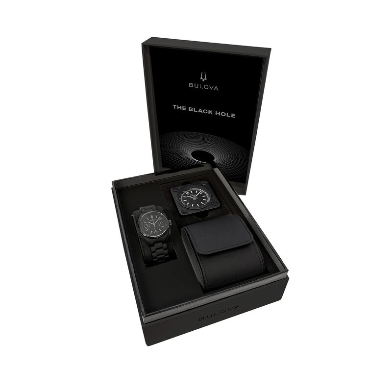 Bulova Lunar Pilot Black Hole Chronograph Black Dial Watch 98A335 image number null
