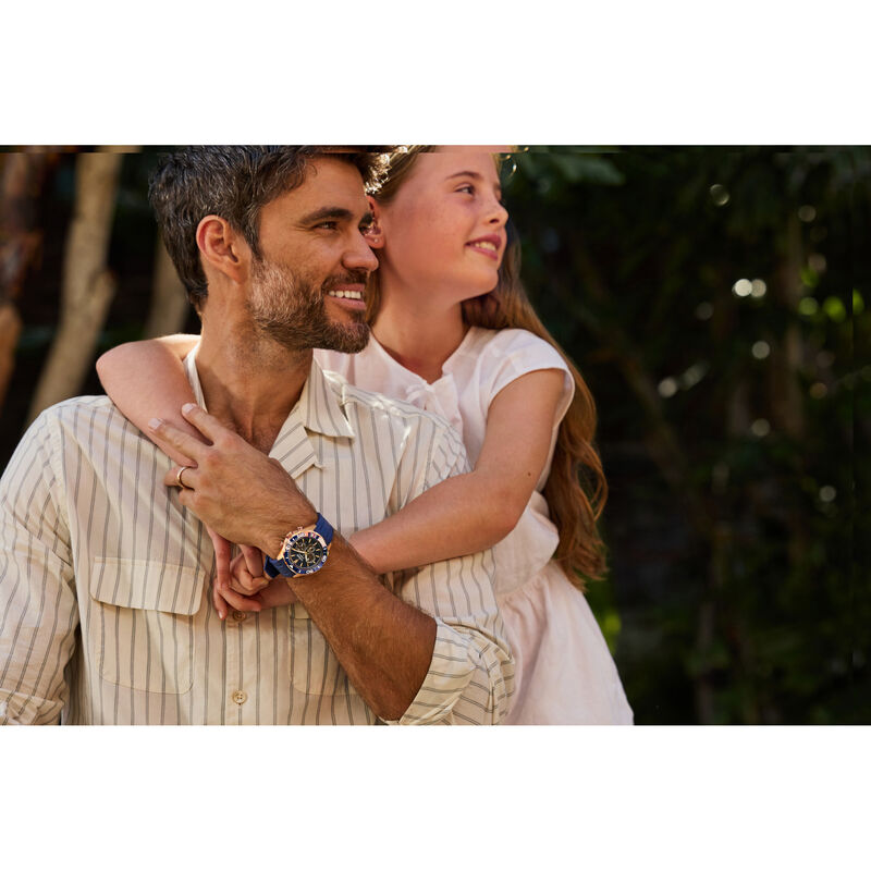 Citizen Endeavor Chronograph Blue Dial Rose Gold Tone CA4733-00L image number null