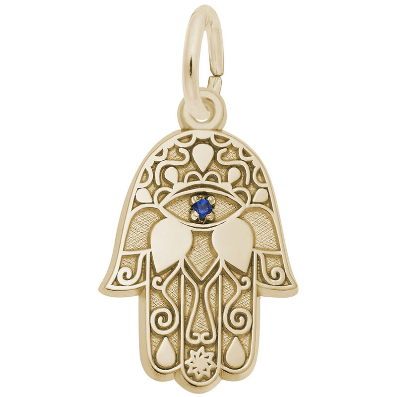 Hamsa Charm in 14K Yellow Gold image number null