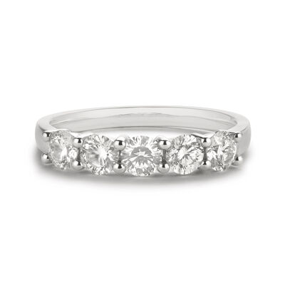 Lab Grown Diamond 1ctw. & 14k White Gold Anniversary Ring