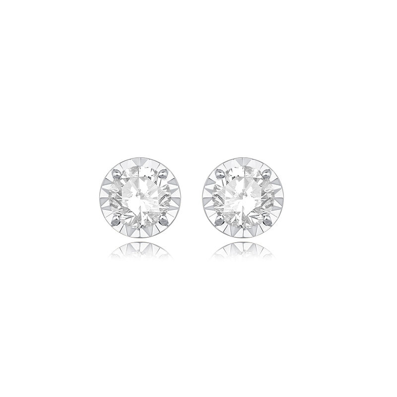 Lab Grown Diamond 1/2ctw. Stud Earrings in 10k White Gold image number null