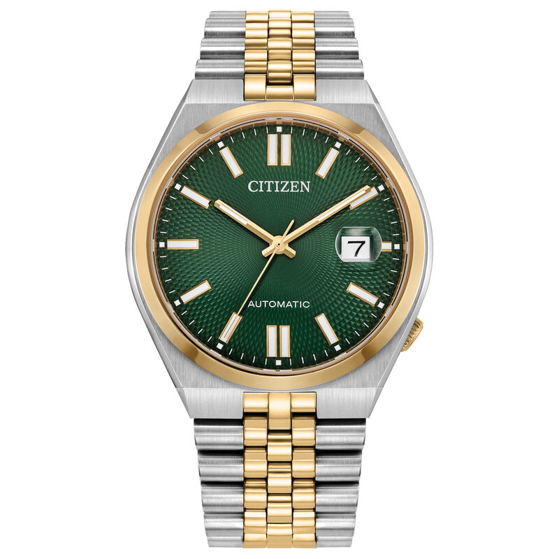 Citizen TSUYOSA 60 Automatic Green Dial Two Tone NK0024-54X image number null