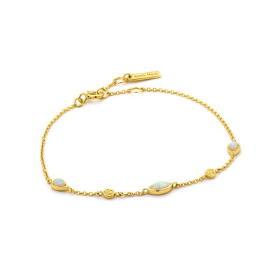 Opal Color Bracelet in Sterling Silver/ Gold Plated