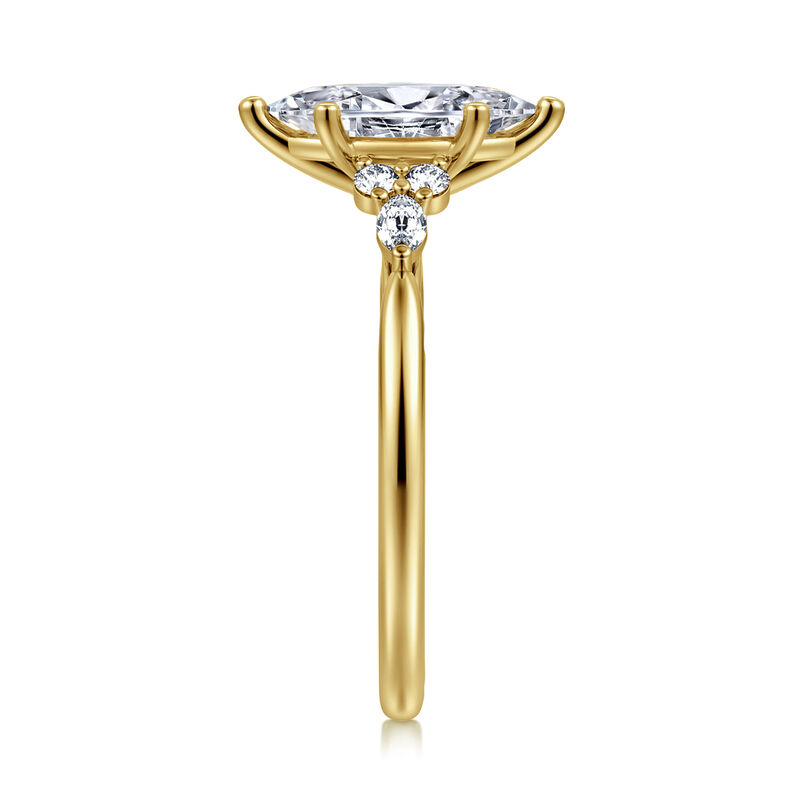 Gabriel & Co. Marquise Six Prong Multi Stone 14k Yellow Gold Diamond Ring Setting ER16855M5Y44JJ image number null