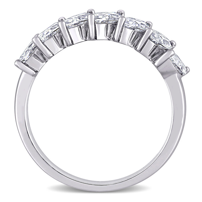 Created Moissanite Marquise-Cut Anniversary Band in 10k White Gold image number null